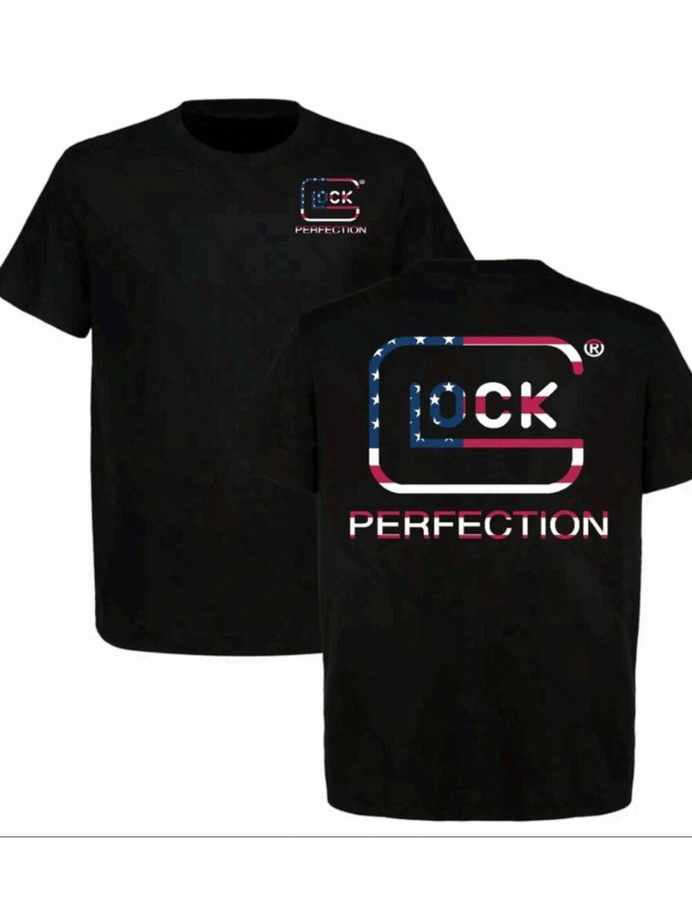 American Flag Glock Logo 2A Graphic Unisex T-Shirt